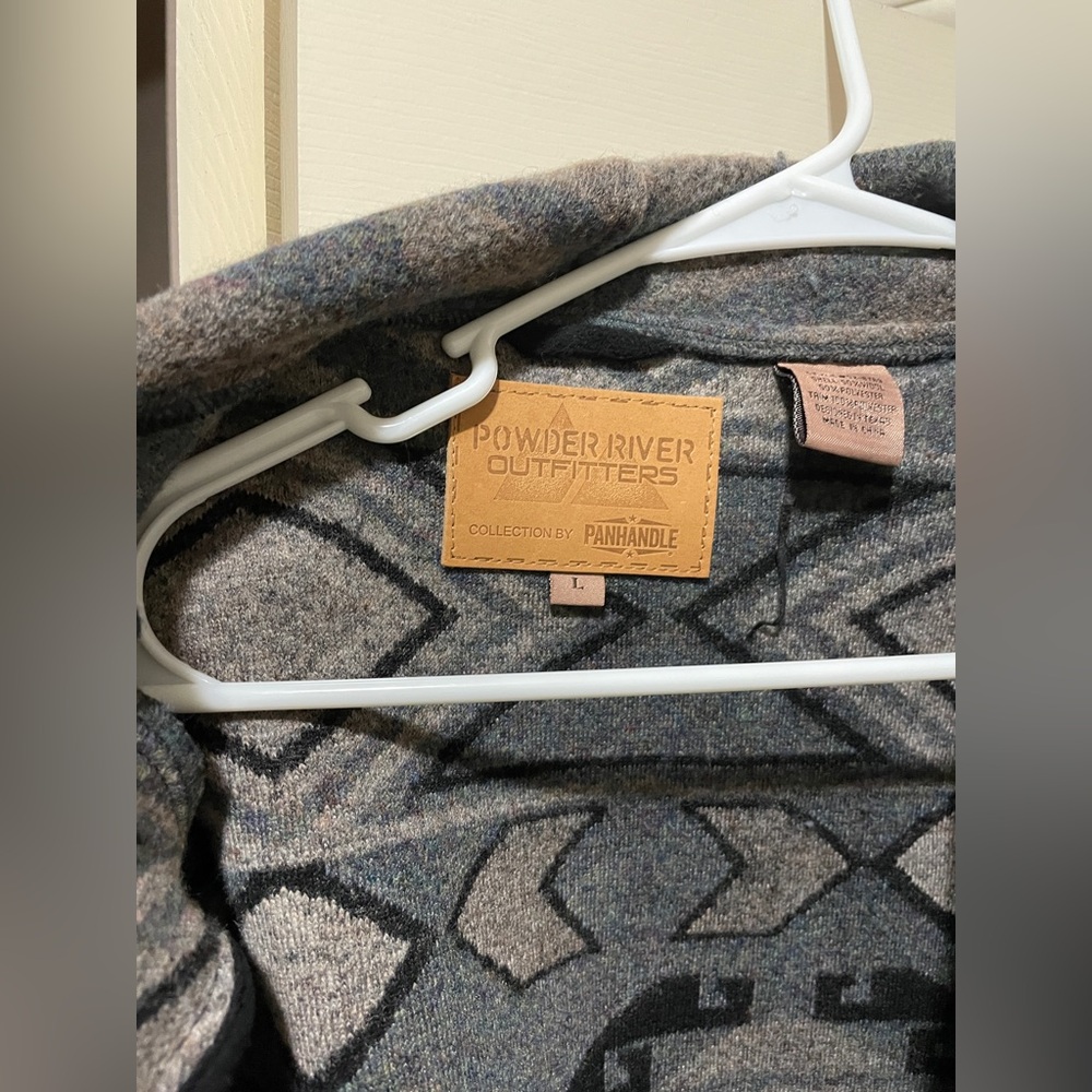 Geometric Patterned Open Front Jacket - image 2